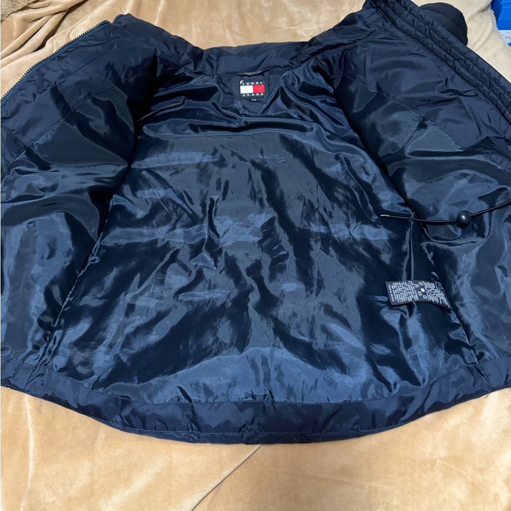 Tommy Hilfiger Navy Blue Jacket Puffer Coat Jacket Women’s Small - Picture 6 of 9
